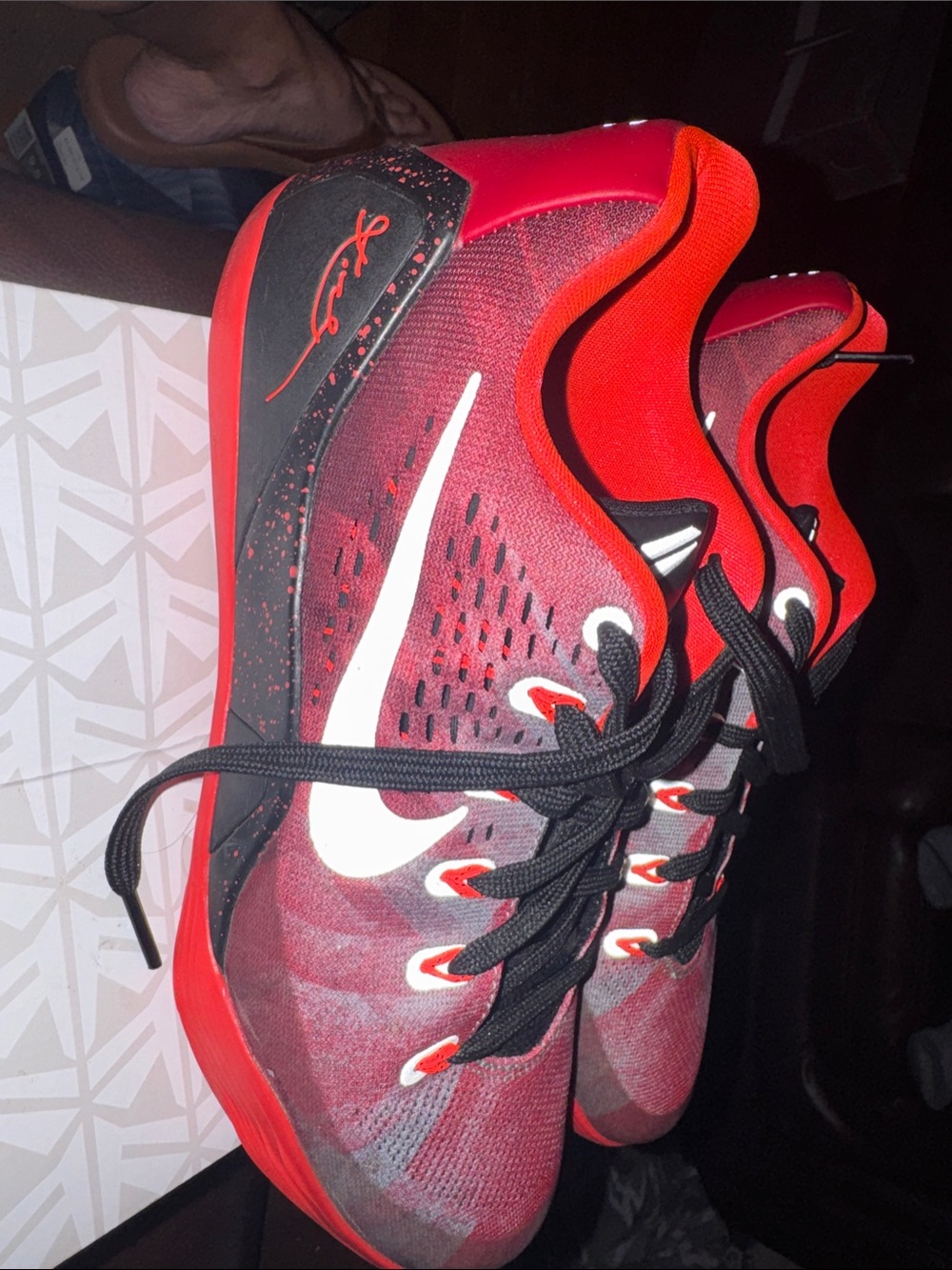 Nike Men’s Red and Black Athletic Training Shoes Kobe Bryant’s